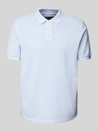 Marc O'Polo Regular Fit Poloshirt aus reiner Baumwolle mit Logo-Stitching Bleu 1