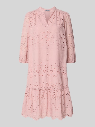 MORE & MORE Knielanges Kleid mit Lochstickerei Rose 2