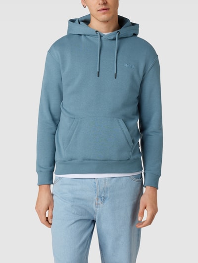 Blend Hoodie met labeldesign, model 'Downton' Lichtblauw - 4