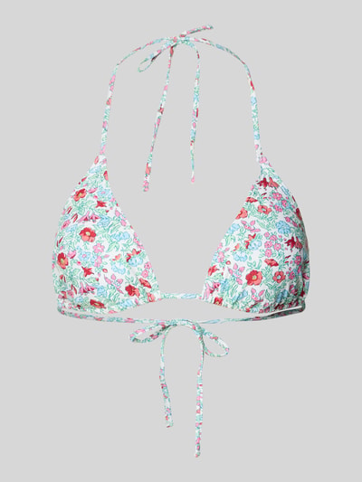 PIECES Bikini-Oberteil mit rückseitiger Schnürung Modell 'BAOMI' Hellblau 1