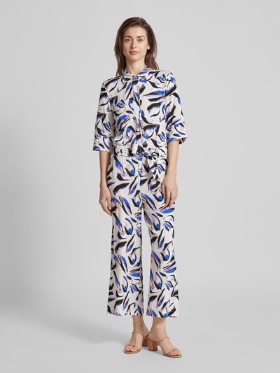 Christian Berg Woman Selection Jumpsuit van viscose met all-over motief Zand - 4