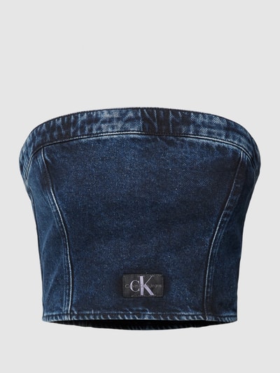 Calvin Klein Jeans Top bandażowy z efektem denimu Jeansowy niebieski 2