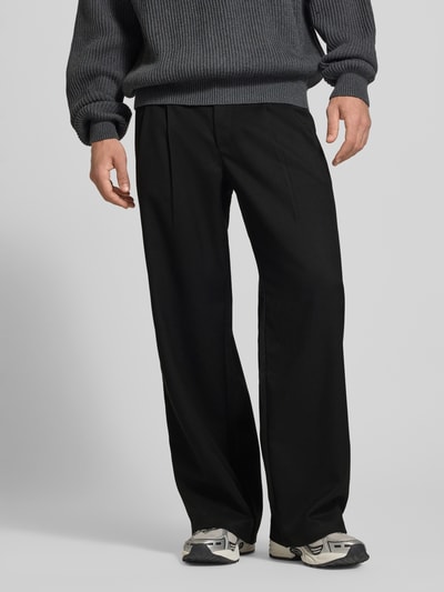 PROHIBITED Bundfaltenhose mit Gesäßtaschen Modell 'HERITAGE' Black 4