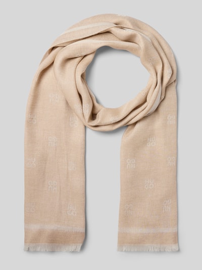 HUGO Sjaal van pure viscose, model 'LASO' Beige - 1