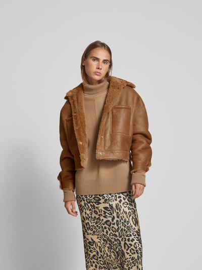 Iro Oversized Lederjacke in Fell-Optik Hazel 6