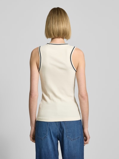 OPUS Tanktop mit gerippten Abschlüssen Modell 'Ilesso' Beige 5