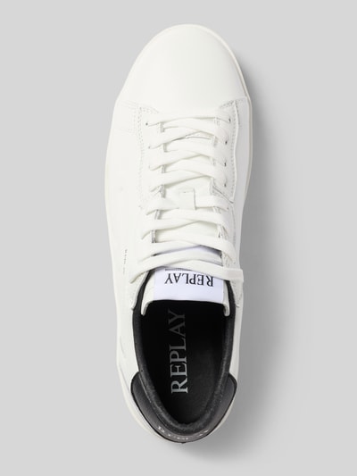 Produktfoto, Sneaker mit Logo-Details Modell 'RAPID' von Replay in Weiß, strukturierte Sohle, abgerundete Form, Schnürverschluss, Herren Sneaker