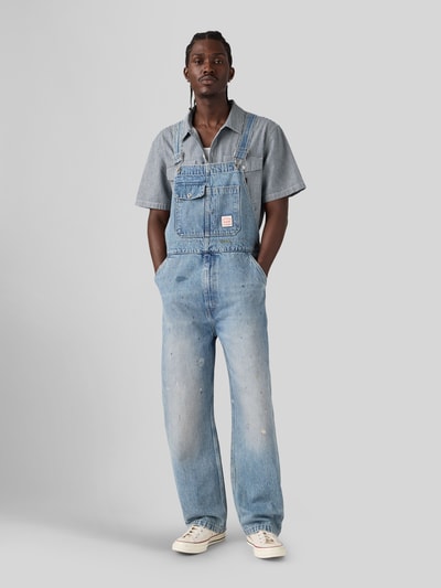 Levi's® Loose Fit Latzhose aus reiner Baumwolle Modell 'DIVING DUC' Jeansblau 4