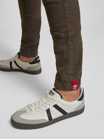 Alpha Industries Tapered Fit Cargohose mit Pattentaschen Modell 'COMBAT PANT' Dunkelgrau 3