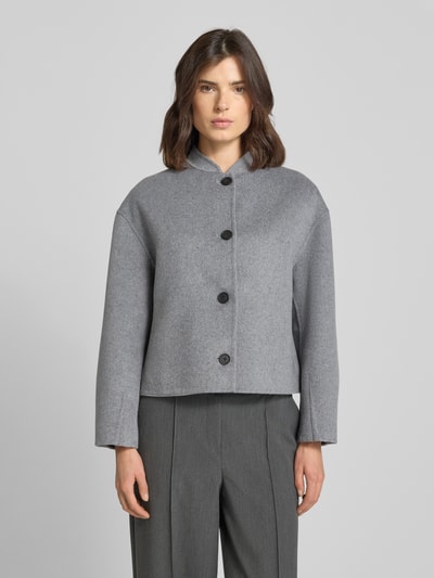 Someday Regular Fit Blazer mit Stehkragen Modell 'Noolia' Hellgrau Melange 4