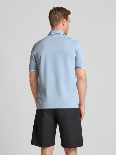 bugatti Koszulka polo z krótką listwą guzikową Jasnoniebieski 5