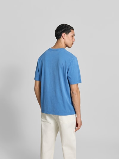 MAISON KITSUNÉ Relaxed Fit T-Shirt mit Logo-Print Blau 5