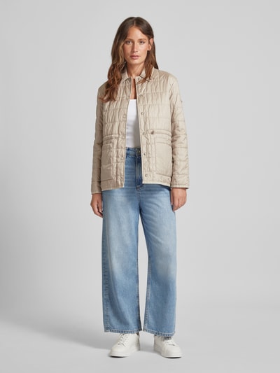 MaxMara Leisure Gewatteerd jack met platte kraag, model 'COMO' Middengrijs - 1