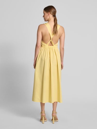 Bash Midikleid mit Raffungen Hellgelb 5