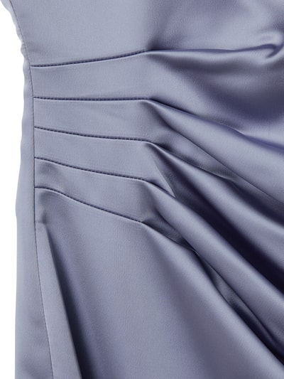 Christian Berg Cocktail Cocktailkleid aus Satin mit Drapierung  Blau 4