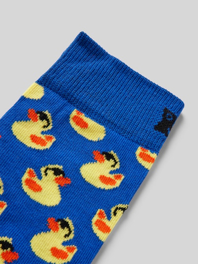 Happy Socks Sokken met motiefprint, model 'Rubber Duck' Koningsblauw - 2