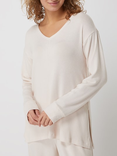 Donna Karan Longsleeve mit V-Ausschnitt  Hellrosa 4