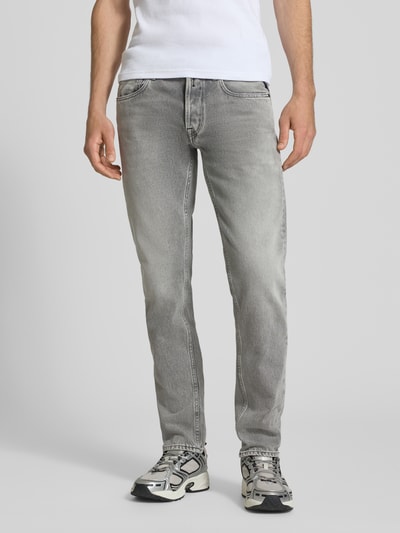 Replay Regular FitJeans im 5-Pocket-Design Modell 'Grover' Hellgrau 4