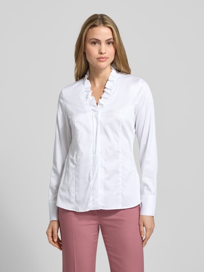 ETERNA Overhemdblouse met V-hals Wit - 4