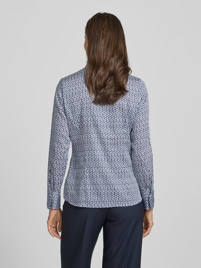 ETERNA Slim fit overhemdblouse met opstaande kraag Marineblauw - 5