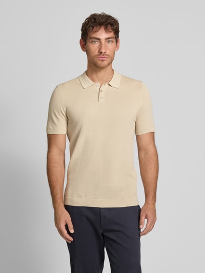 Drykorn Slim fit poloshirt met structuurmotief, model 'TRITON' Beige - 4