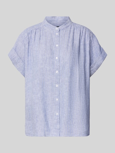 BOSS Orange Relaxed fit blouse met opstaande kraag, model 'Boleana' Lichtblauw - 2