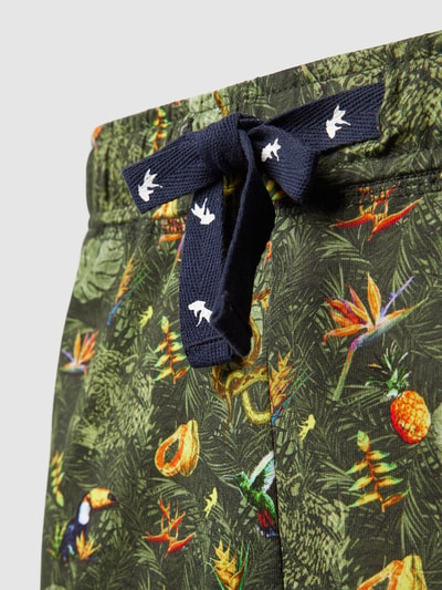 A Fish Named Fred Korte pyjamabroek met all-over motief Groen - 2