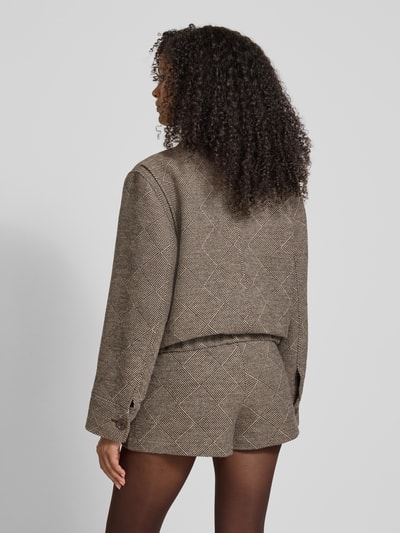 JAKE*S STUDIO WOMAN Kurtka z wykładanym kołnierzem i kieszeniami z patką Ciemnobrązowy 5