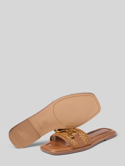 Tamaris Slippers met labeldetail Cognac - 4