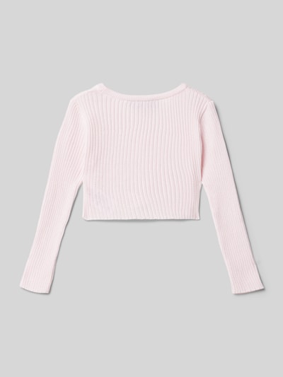 DANAMADE Cardigan mit V-Ausschnitt Rosa 3