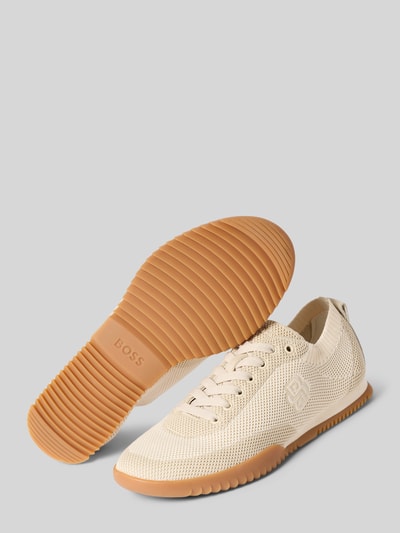 BOSS Low top sneaker in mesh-look model 'CARLYNN' Wit - 4
