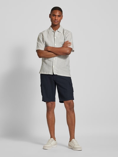 MCNEAL Regular Fit Leinenshorts mit Cargotaschen Marine 1