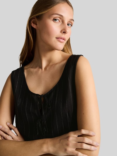 Tom Tailor Denim Wide Leg Jumpsuit aus Viskose-Leinen-Mix Black 3