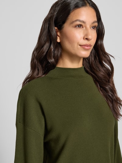 Vero Moda Loose fit gebreide jurk van viscosemix, model 'NANCY' Donkergroen - 3