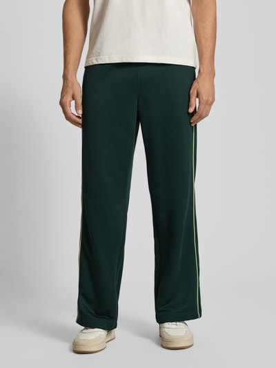 Lacoste Loose fit sweatpants van katoenmix Donkergroen - 4