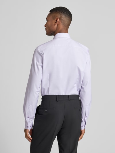 OLYMP Level 5 Slim Fit Businesshemd aus Baumwoll-Mix mit Kentkragen Flieder 5