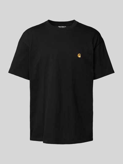 Carhartt Work In Progress T-Shirt mit Label-Stitching Black 2