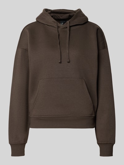 Produktfoto, brauner Regular Fit Hoodie aus Baumwoll-Mix Modell 'BEST' von ONLY, Damen Hoodie von ONLY vor grauem Hintergrund