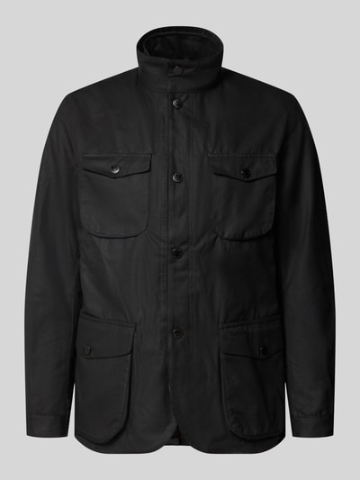 Barbour Funktionsjacke mit gewachstem Twill Black 1