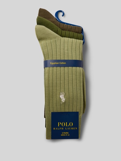 Polo Ralph Lauren Underwear Socken mit Label-Stitching im 3er-Pack Oliv 3