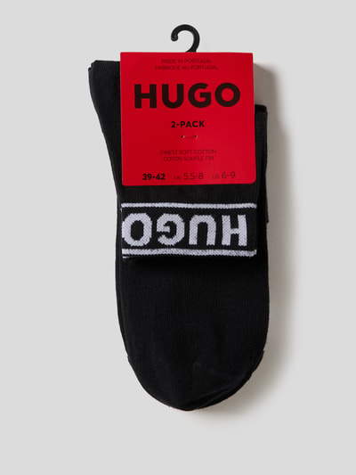 HUGO CLASSIFICATION Socken mit Label-Print im 2er-Pack Black 3