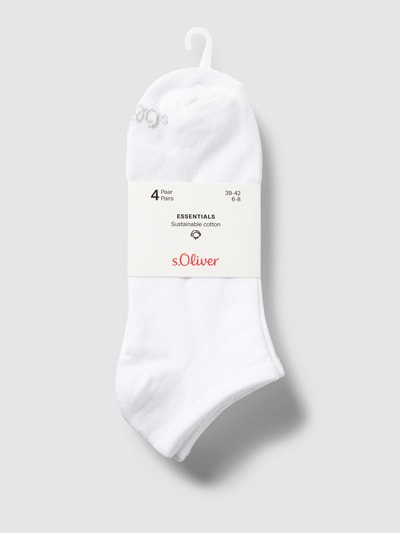 s.Oliver RED LABEL Sneakersocken mit Stretch-Anteil im 4er-Pack Weiss 3