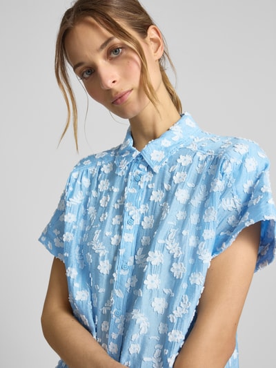 Brax Regular Fit Bluse mit Knopfleiste Hellblau 3