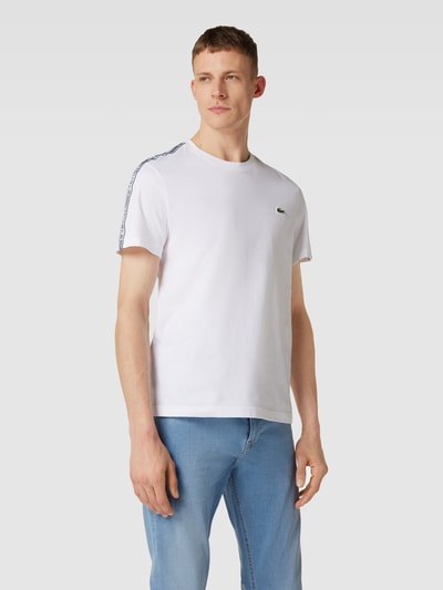 Lacoste T-Shirt mit Logo-Stitching Weiss 4