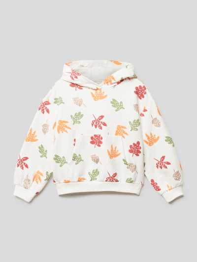 s.Oliver RED LABEL Hoodie mit Allover-Motiv-Print Weiß 1