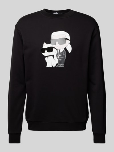 Karl Lagerfeld Sweatshirt mit Motiv-Print Black 2