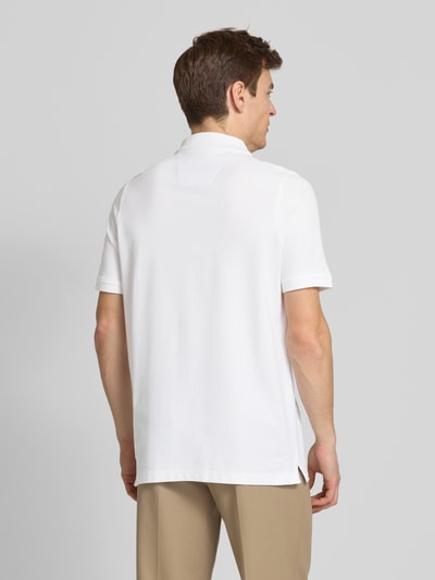 Fynch-Hatton Regular Fit Poloshirt mit Label-Stitching Weiss 5