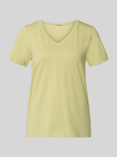 s.Oliver RED LABEL Regular Fit T-Shirt aus Baumwoll-Mix Hellgruen 2