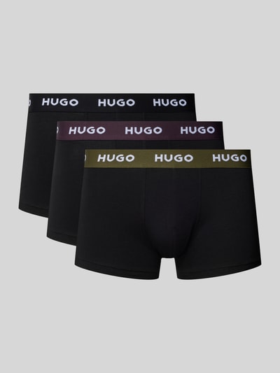 HUGO Trunks mit elastischem Label-Bund im 3er-Pack Black 1