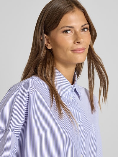 Weekend Max Mara Regular Fit Hemdbluse aus reiner Baumwolle Blau 3